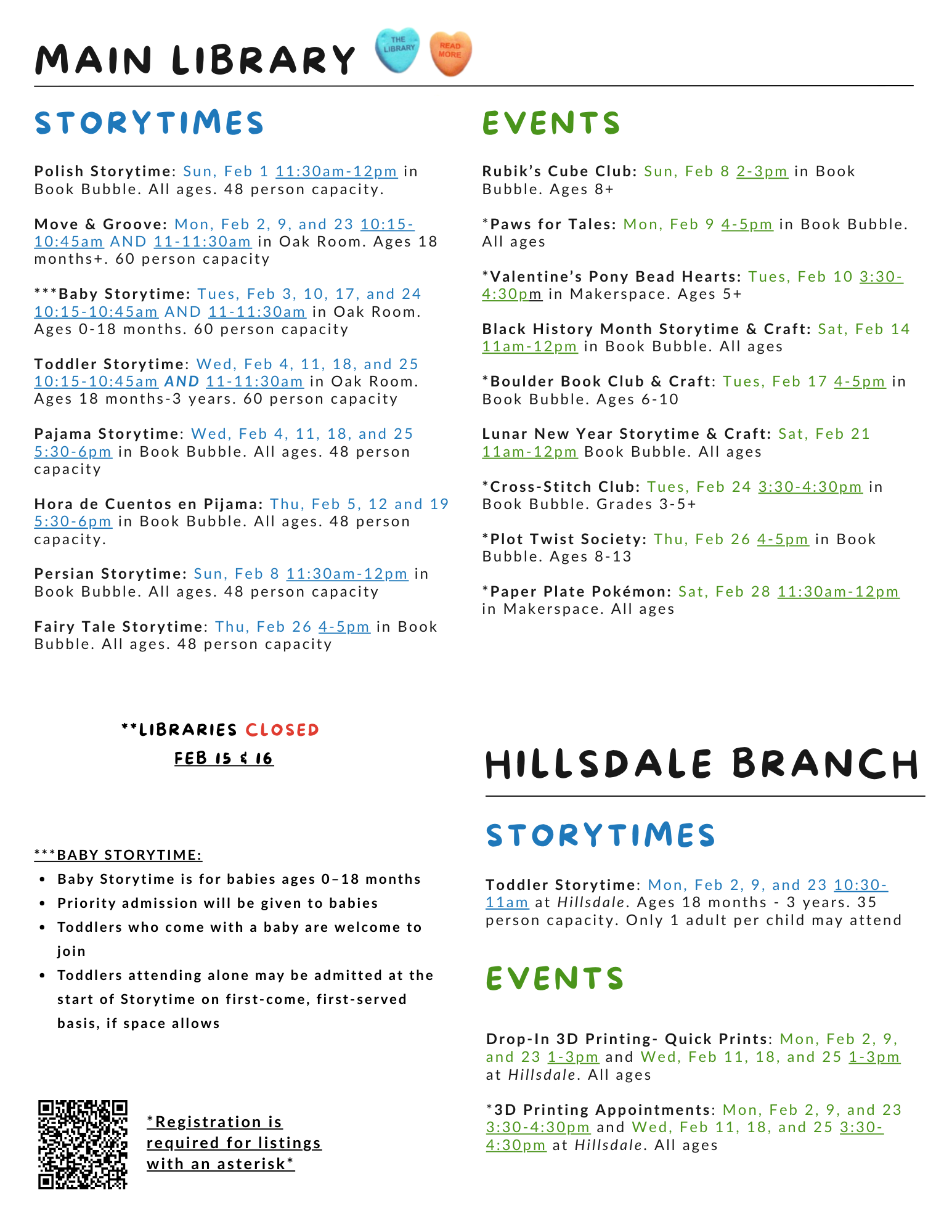 Feb 2026 calendar back