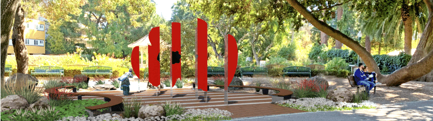 Memorial Mock-Up in Park