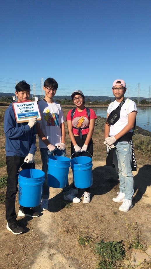 Group Bayfront cleanup