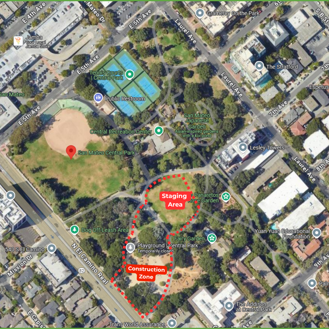 Central Park Playground Renovation - Construction Impact Map